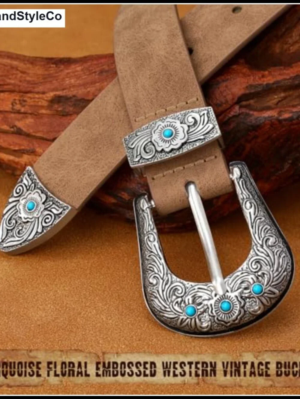 Western Belt for Women, Cowgirl Cowboy Suede Leather Belt, Vintage Buckle,